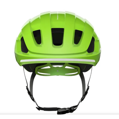 Lime green POCito Omne MIPS kids helmet with EPS liner and rotational impact protection
