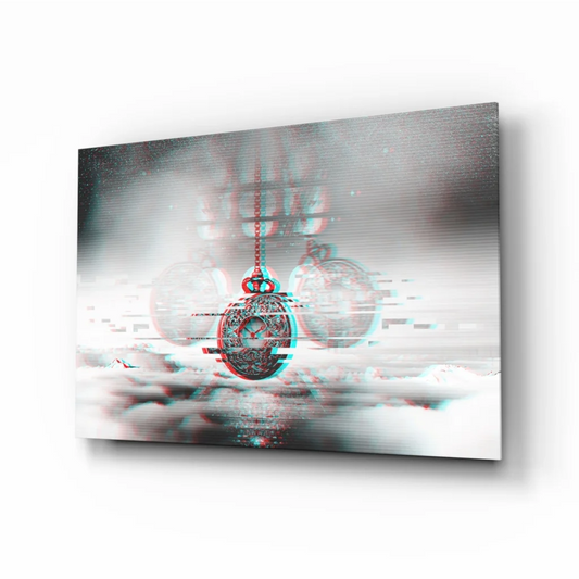 Glitchy Pocket Watch Canvas Wall Art Print | Insigneart USA | vintageantiquesgifts.com