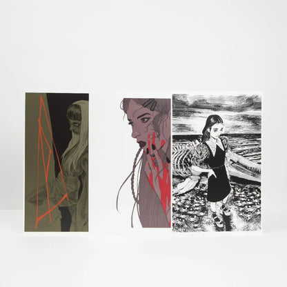 Three unique art prints from Poppy’s Inferno Deluxe Graphic Novel collection