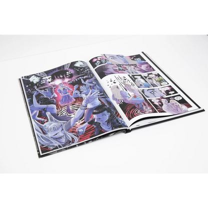 Open Poppys Inferno Pink Variant Graphic Novel with vibrant illustrations