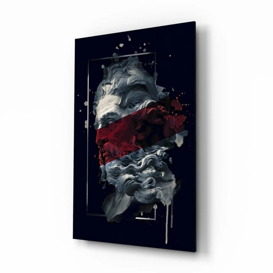 Bold Red Splash Abstract Portrait Wall Art Canvas | Insigneart USA | vintageantiquesgifts.com