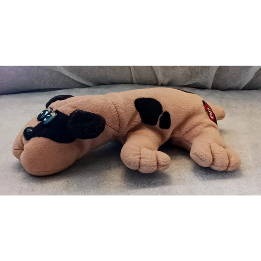 Vintage 1986 Pound Puppies plush brown spotted dog toy by Tonka