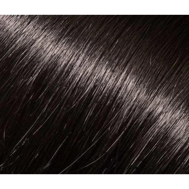 Shiny dark brown human hair extensions with 360 degree movement for natural look