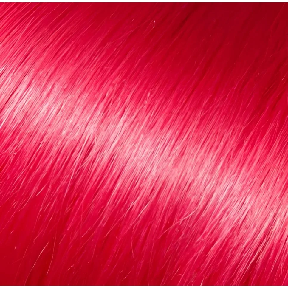 Vibrant red synthetic hair extensions for premium human hair extensions with 360 degree movement