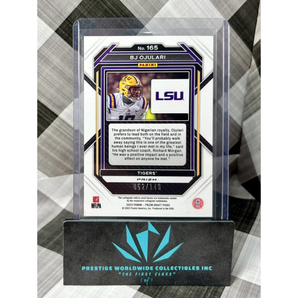 Prestige Worldwide Collectibles 2019 Panini Prizm Purple Refractor card