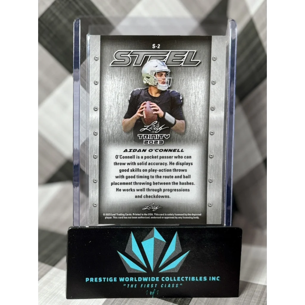 Prestige Worldwide Collectibles holographic football card