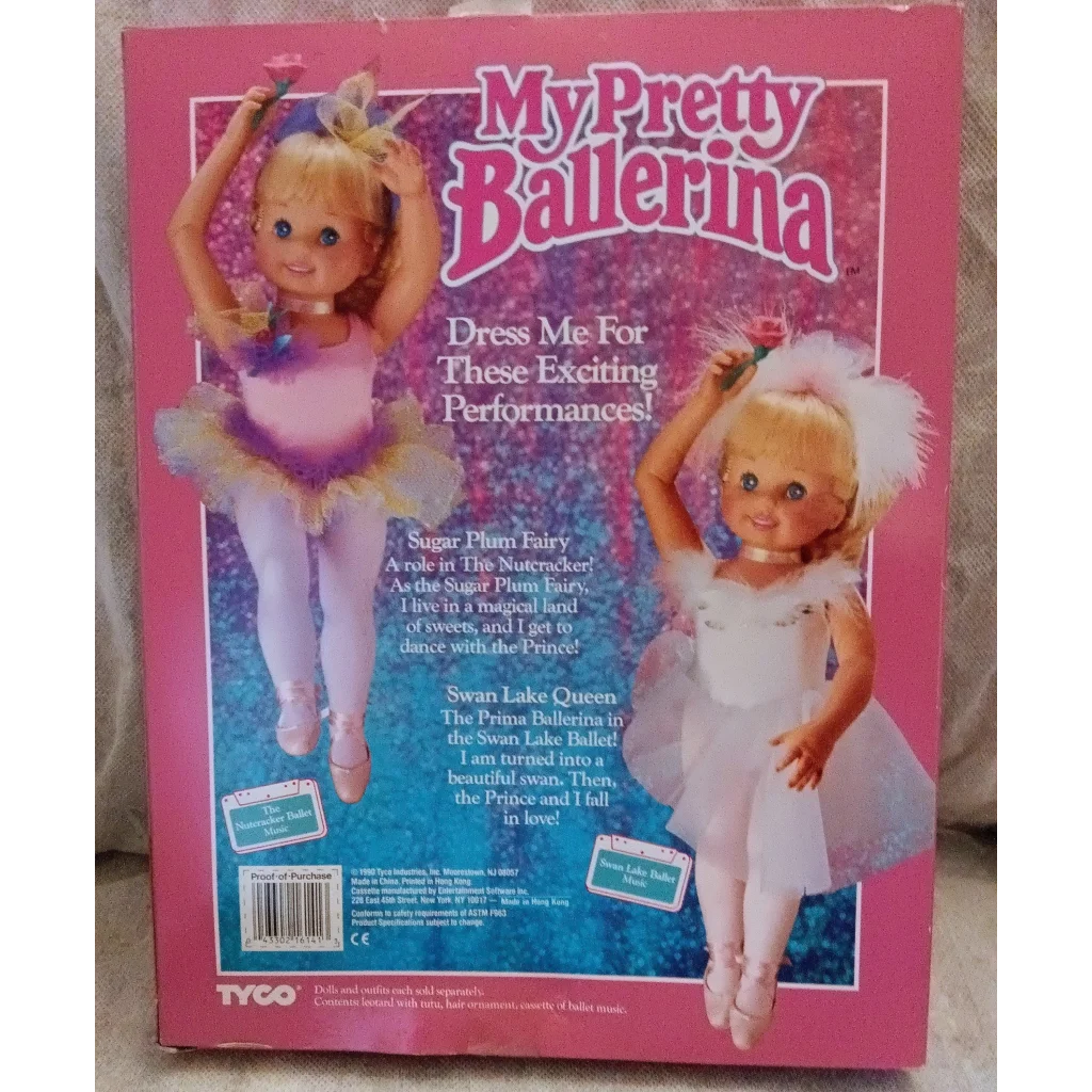 Vintage Tyco Pretty Ballerina Swan Queen doll in colorful tutu costume