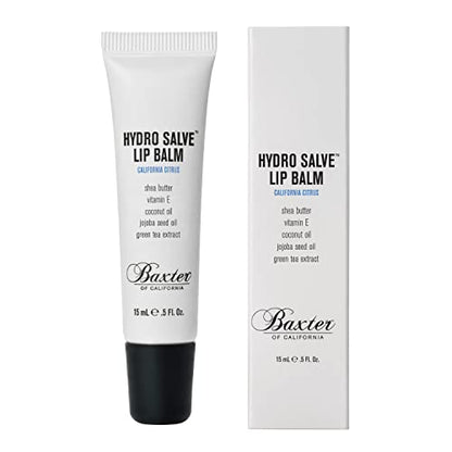 Baxter of California Silicone-Free Hydro Salve Lip Balm for Men | Vitamin E & Coconut Oil | Paraben-Free | Long Lasting Hydration | 0.5 Fl Oz