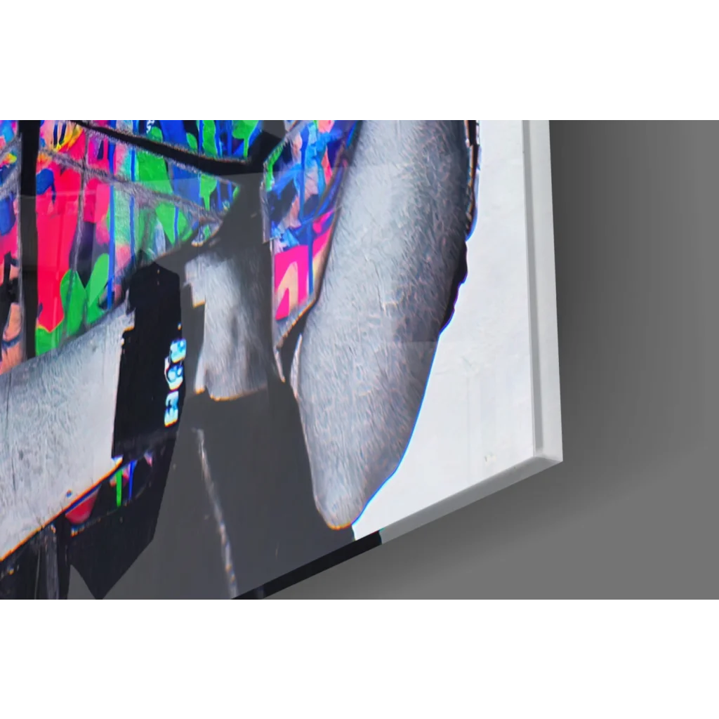 Vibrant Princess Leia pop art on 24x36 glass wall art