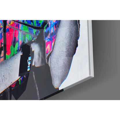 Vibrant Princess Leia pop art on 24x36 glass wall art