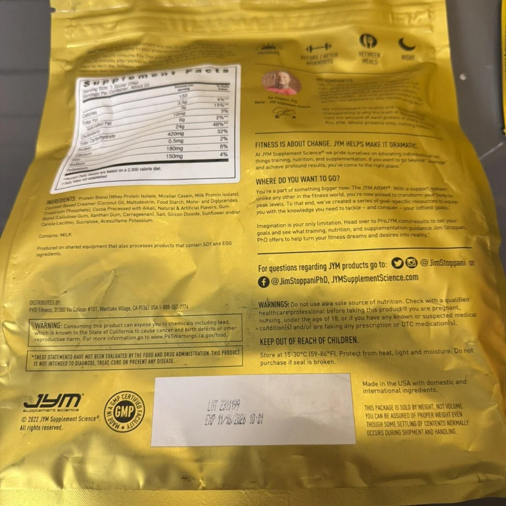 Pro JYM ultra premium protein blend, Chocolate Mousse 1.9 lbs bag