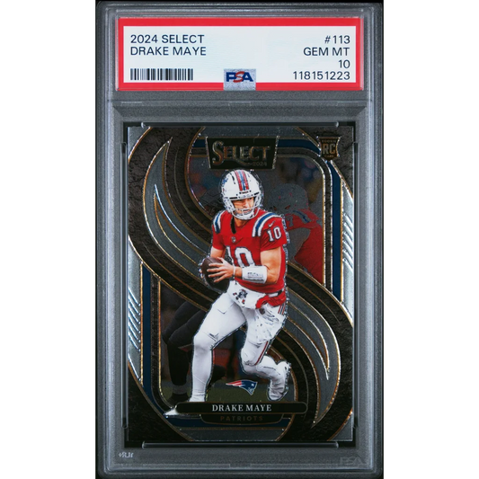 PSA 10 gem mint Drake Maye 2024 rookie football card graded by PSA