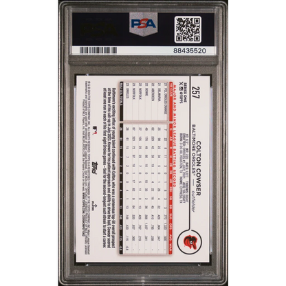 Graded PSA 10 Colton Cowser Gold Foil Baseball Card 2024 Topps product shot