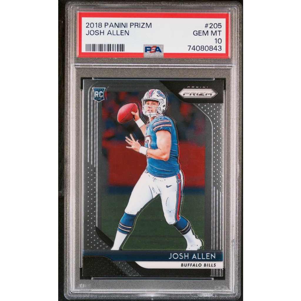 PSA 10 Gem Mint Josh Allen 2018 Panini Prizm Silver Rookie Card #205