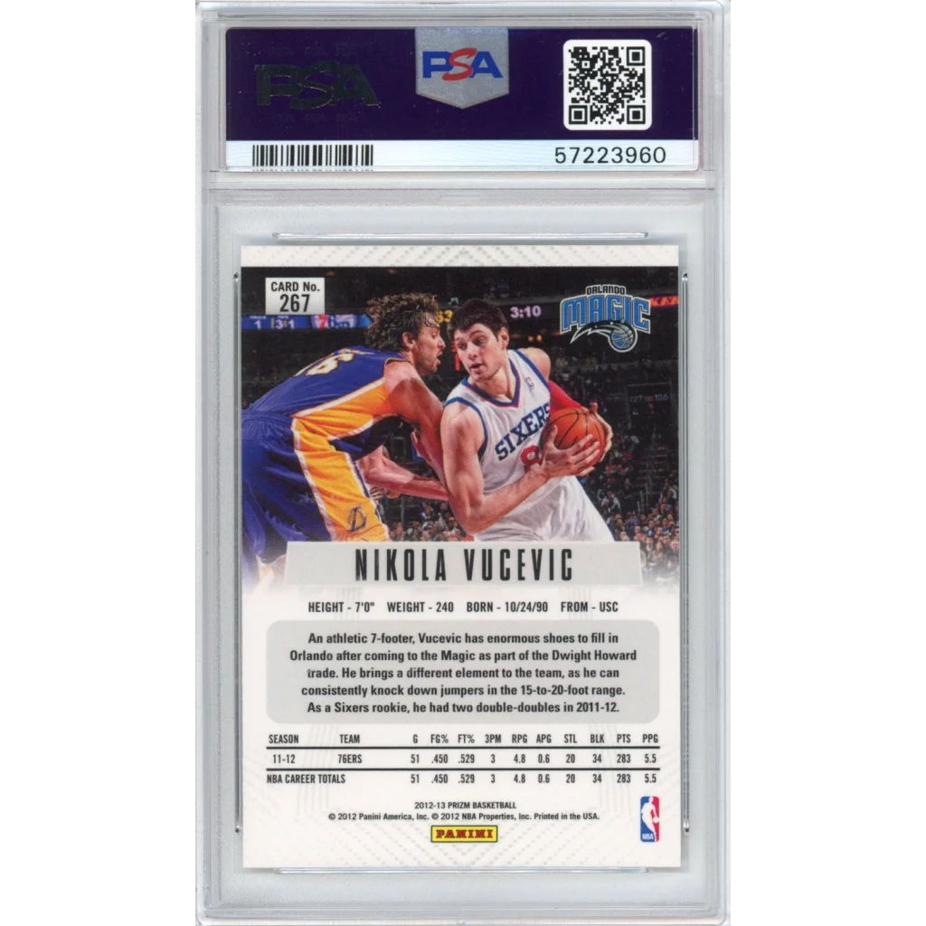 Graded Nikola Vucevic 2012 Panini Prizm Rookie Card PSA 10 Gem Mint product shot