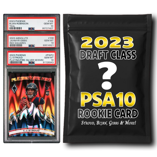 PSA 10 Graded 2023 NFL Rookie Card Mystery Pack (Bijan, Gibbs, Njigba & More!) | Hall of Fame Sports Memorabilia | vintageantiquesgifts.com
