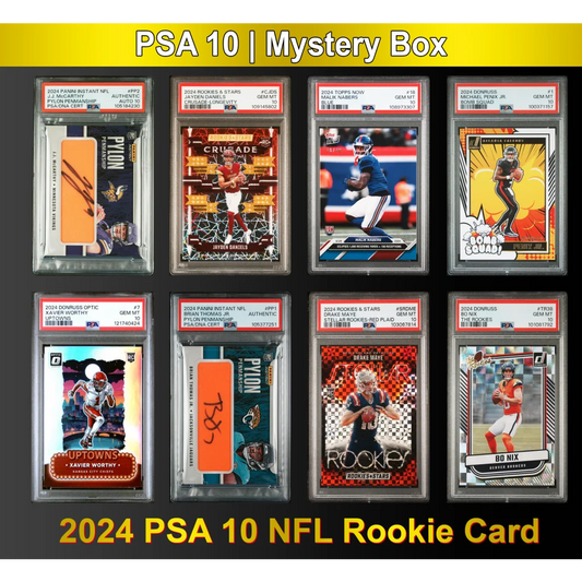 PSA 10 Graded 2024 NFL Rookie Card Mystery Pack (Daniels, Maye, Williams & More!) | Hall of Fame Sports Memorabilia | vintageantiquesgifts.com