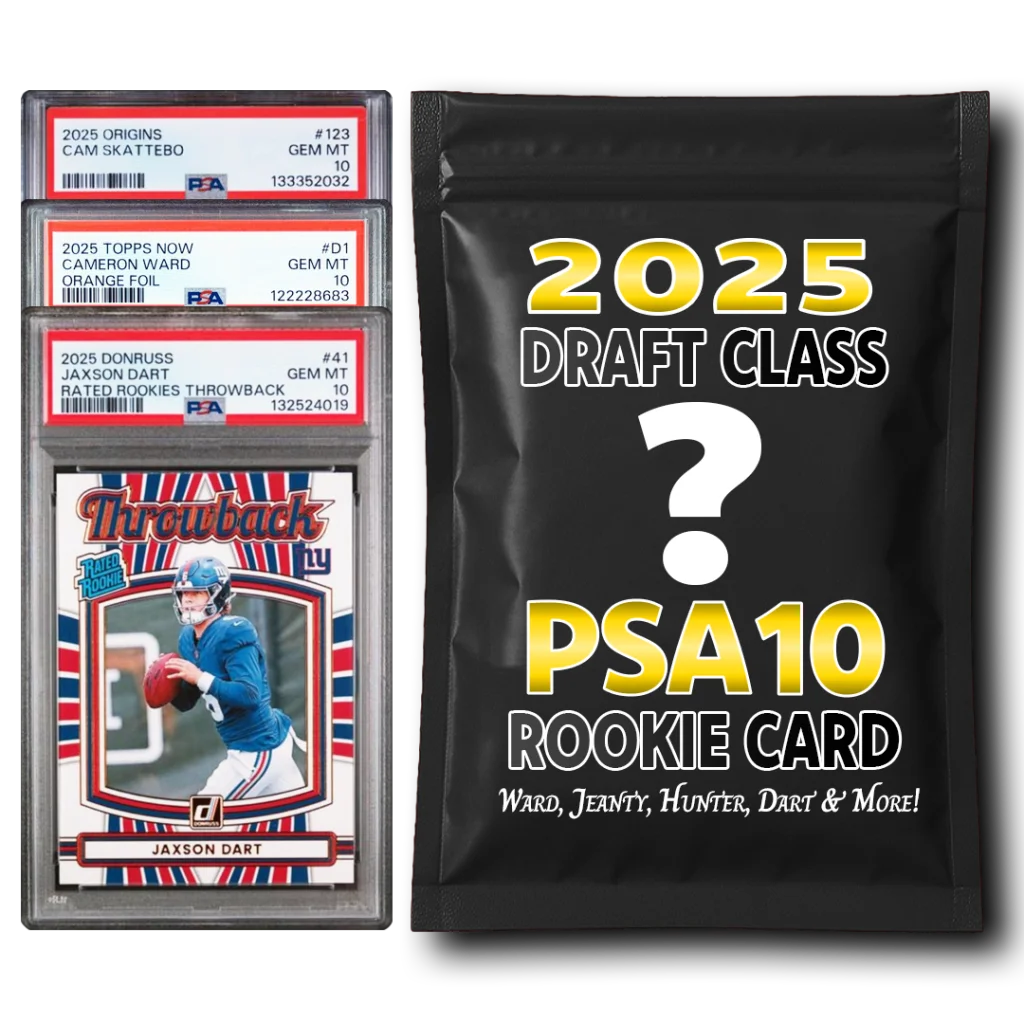 PSA 10 Graded 2025 NFL Football Rookie Card Mystery Box | Hall of Fame Sports Memorabilia | vintageantiquesgifts.com