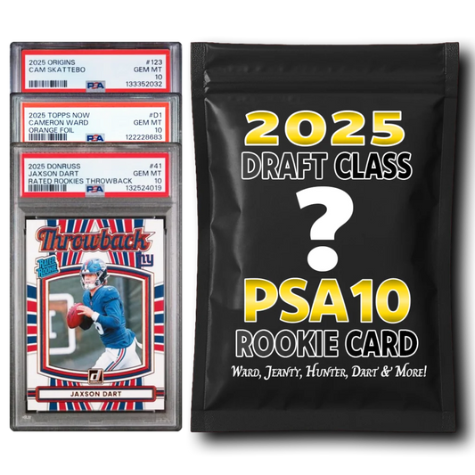 PSA 10 Graded 2025 NFL Football Rookie Card Mystery Box | Hall of Fame Sports Memorabilia | vintageantiquesgifts.com