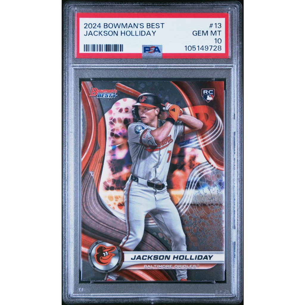 Psa 10 gem mt graded Jackson Holliday 2024 Bowmans Best rookie card
