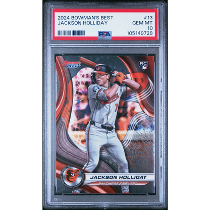 Psa 10 gem mt graded Jackson Holliday 2024 Bowmans Best rookie card