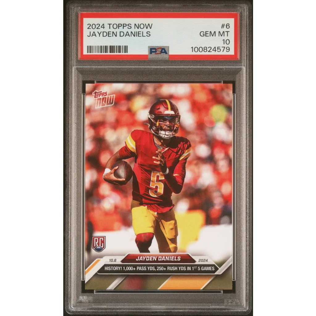 PSA 10 Gem Mint Jayden Daniels 2024 Topps Now Rookie Card