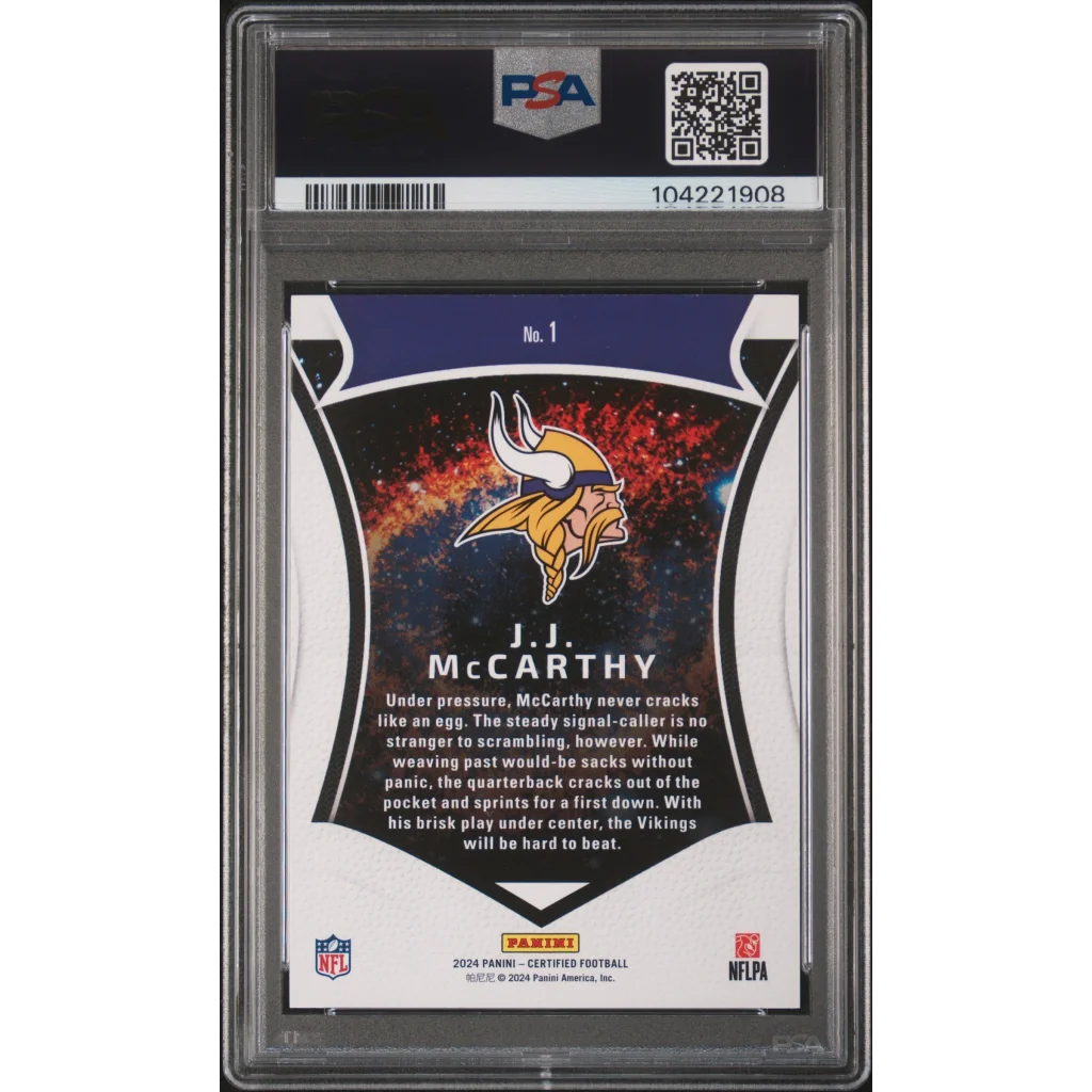 PSA 10 Gem Mint JJ McCarthy Vikings 2014 Panini Certified Rookie Card