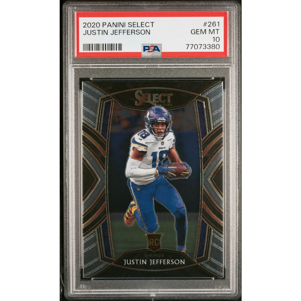 PSA 10 Gem Mint Justin Jefferson 2020 Panini Select Rookie Card