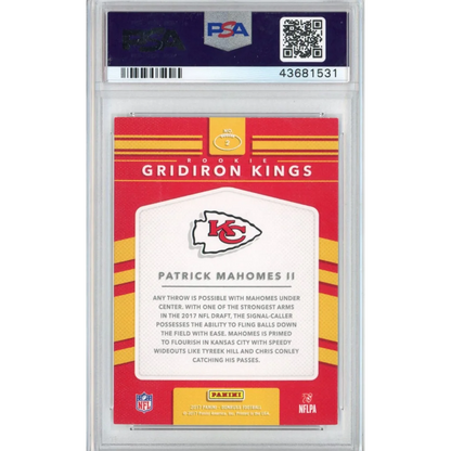 PSA 10 Patrick Mahomes II Rookie Gridiron Kings Football Card