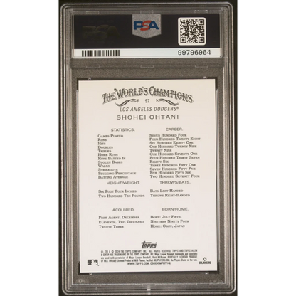 Psa 10 gem mint Shohei Ohtani 2024 Allen & Ginter baseball card