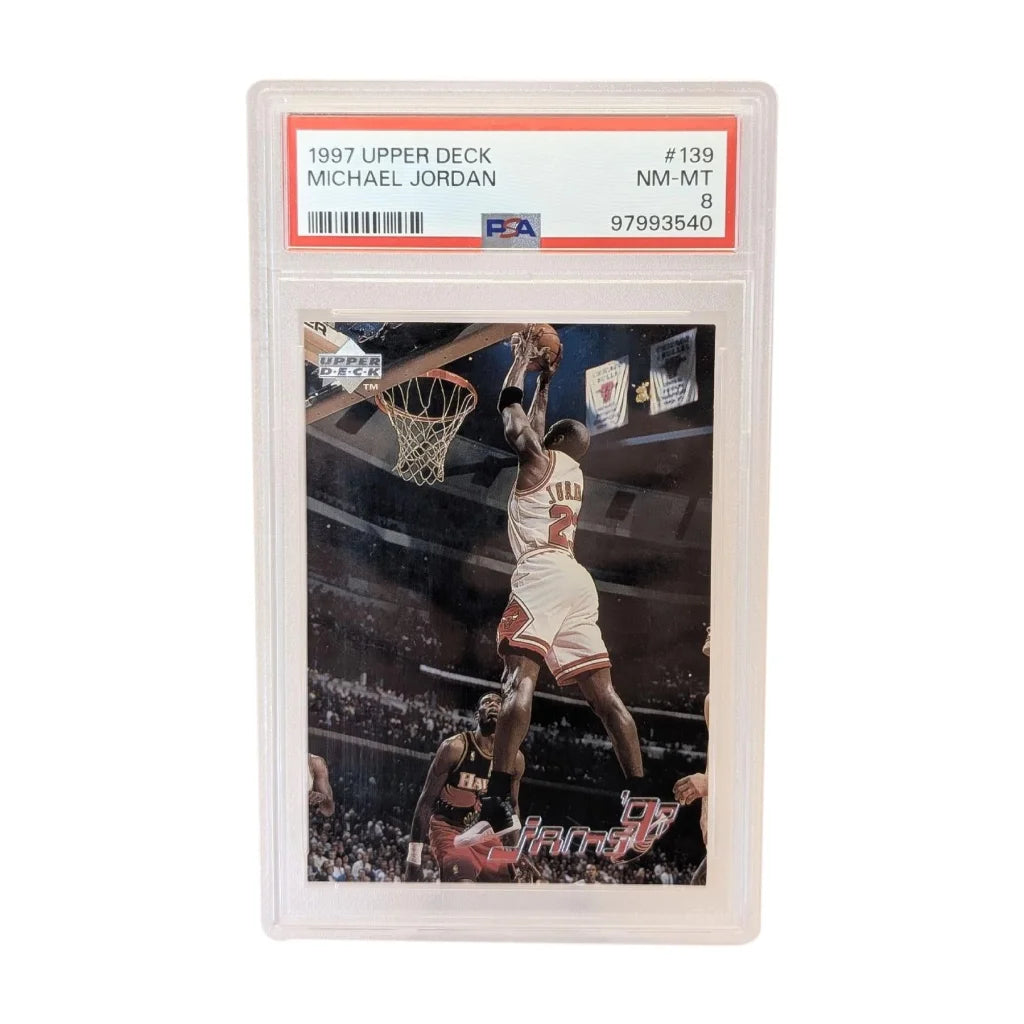 1997 Upper Deck Michael Jordan PSA 8 Gold Chicago Bulls card