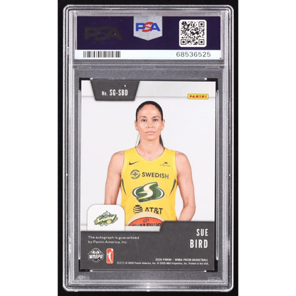 Graded PSA 9 Mint Sue Bird autographed basketball trading card Seattle Storm legend