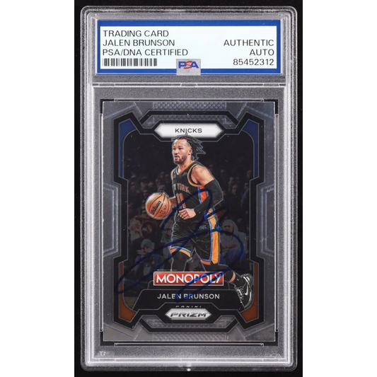 PSA authentic Jalen Brunson autographed basketball card graded gem image