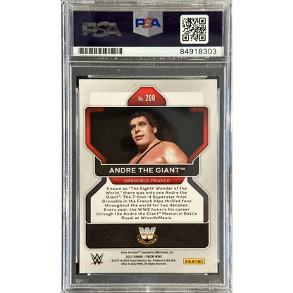 Graded PSA Certified Andre the Giant Card signed by Robin Roussimoff for collectors