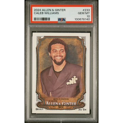 PSA Gem Mint 10 Caleb Williams 2024 Allen & Ginter baseball card