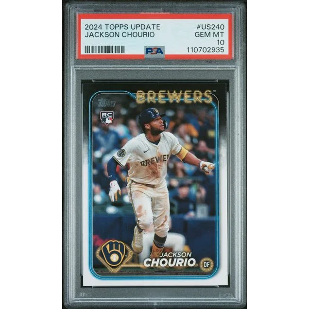 Gem Mint 10 PSA Jackson Chourio 2024 Topps Update card