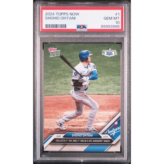 PSA Gem Mint 10 Shohei Ohtani 2024 Topps Now Baseball Card