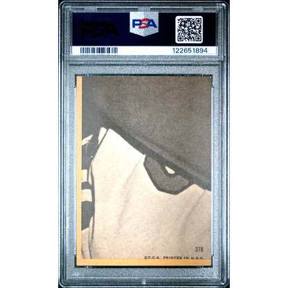 Vintage 1968 Topps Bob Gibson All-Star PSA graded baseball card in plastic case
