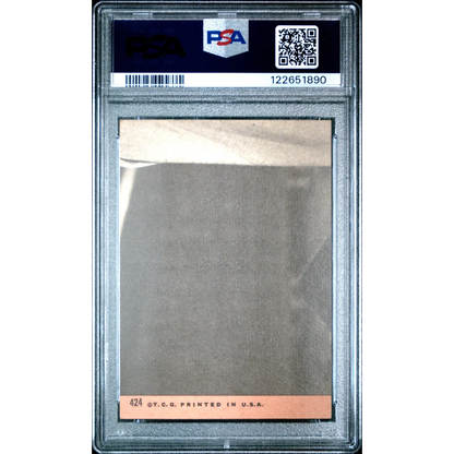 Silver black PSA graded 1969 Topps Pete Rose All Star card holder with 424 window