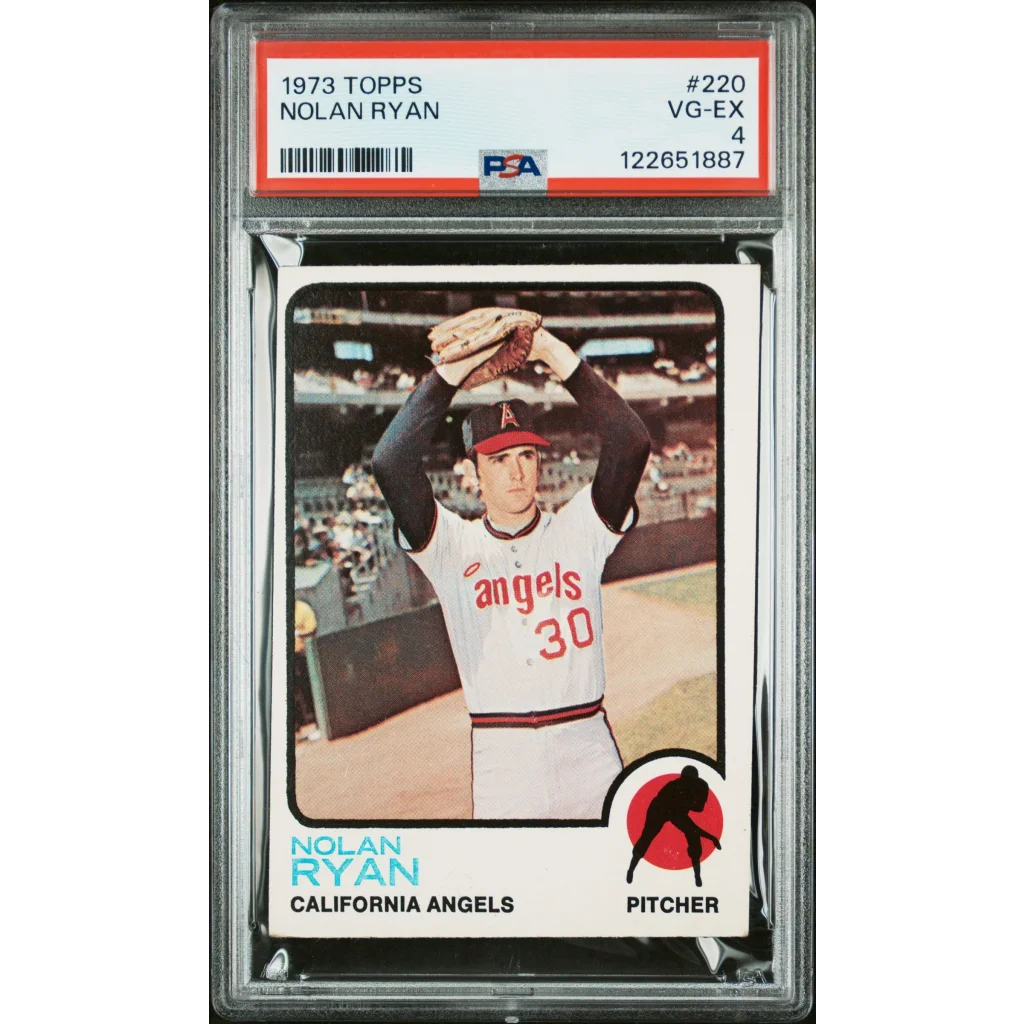 PSA graded 1973 Topps Nolan Ryan baseball card #220 in sleeve