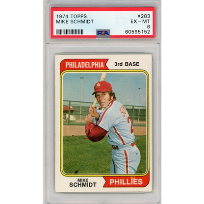 1974 Topps Mike Schmidt #283 PSA Graded EX-MT Baseball Card