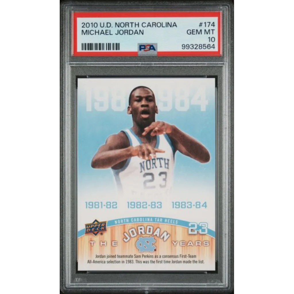 PSA Graded 1982 UNC All Americans Basketball Card showing 2010 U.D