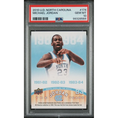 PSA Graded 1982 UNC All Americans Basketball Card showing 2010 U.D