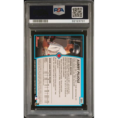 Graded 2001 Bowman Gold Albert Pujols Rookie Card in PSA holder
