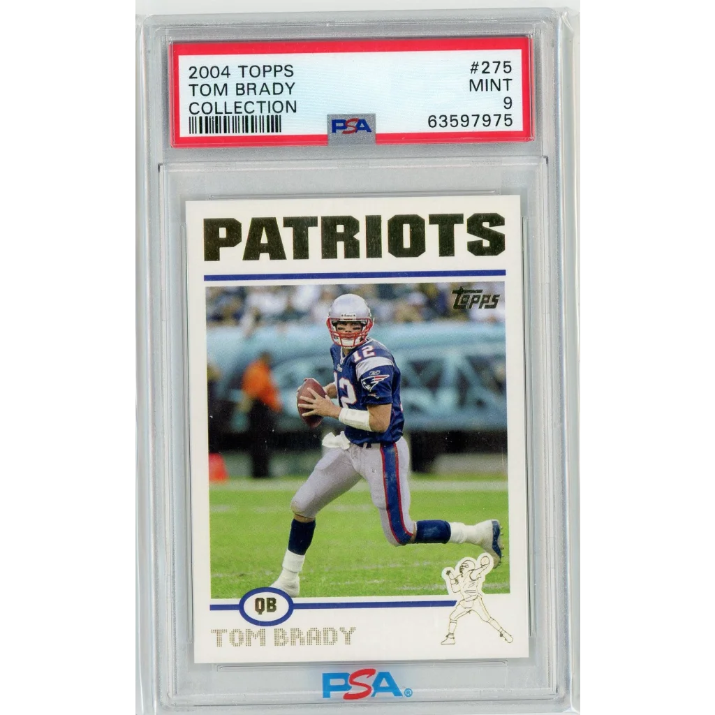 PSA graded 2004 Topps Tom Brady football card for sale