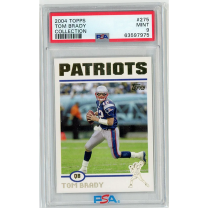 PSA graded 2004 Topps Tom Brady football card for sale