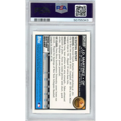2015 Topps Baseball Trading Card on PSA Graded 2010 Bowman Chrome Collectible