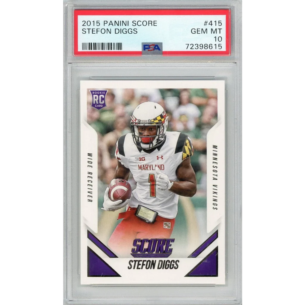 PSA Graded 2015 Stefon Diggs Rookie Football Card Minnesota Vikings