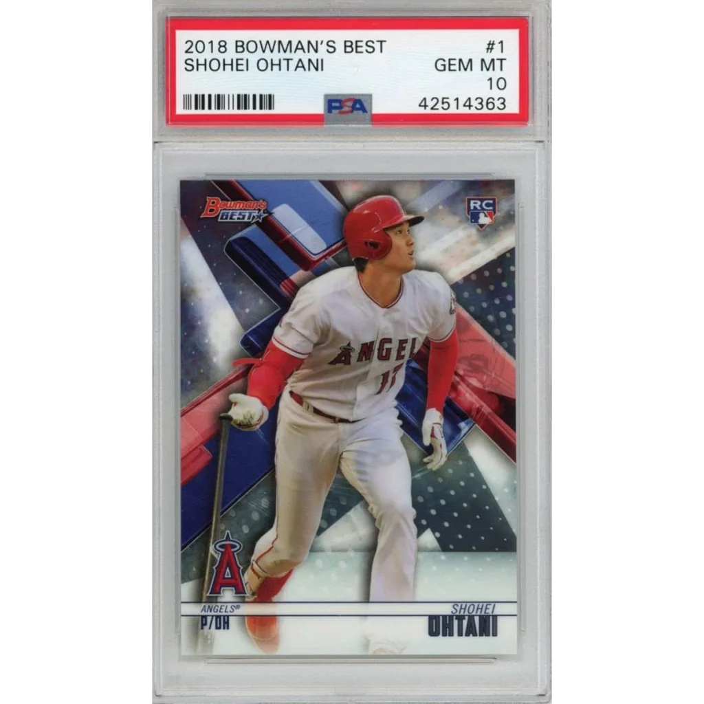 PSA graded 2018 Bowmans Best Shohei Ohtani rookie card #1