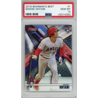 PSA graded 2018 Bowmans Best Shohei Ohtani rookie card #1